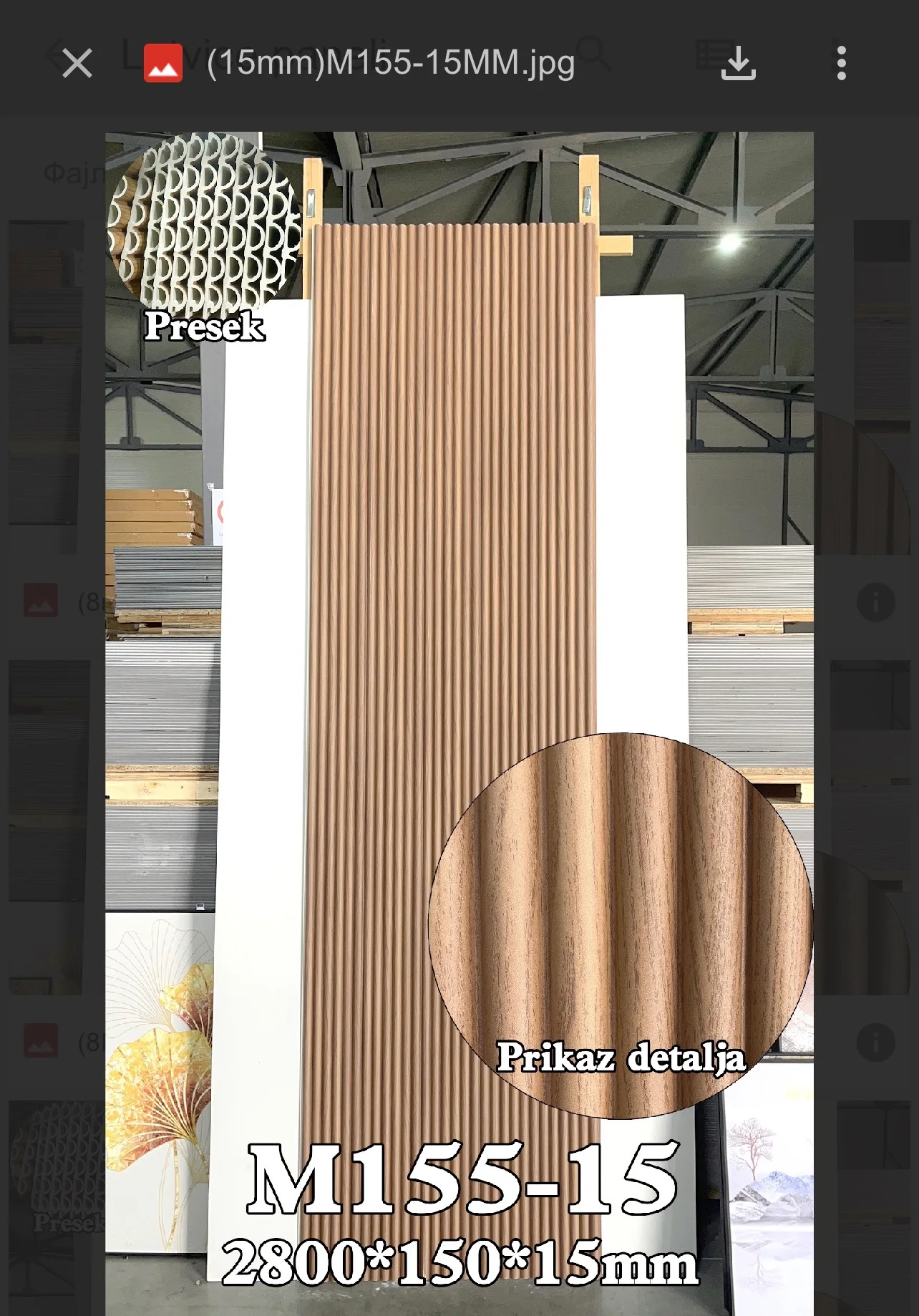 PVC letvica M155-15MM
