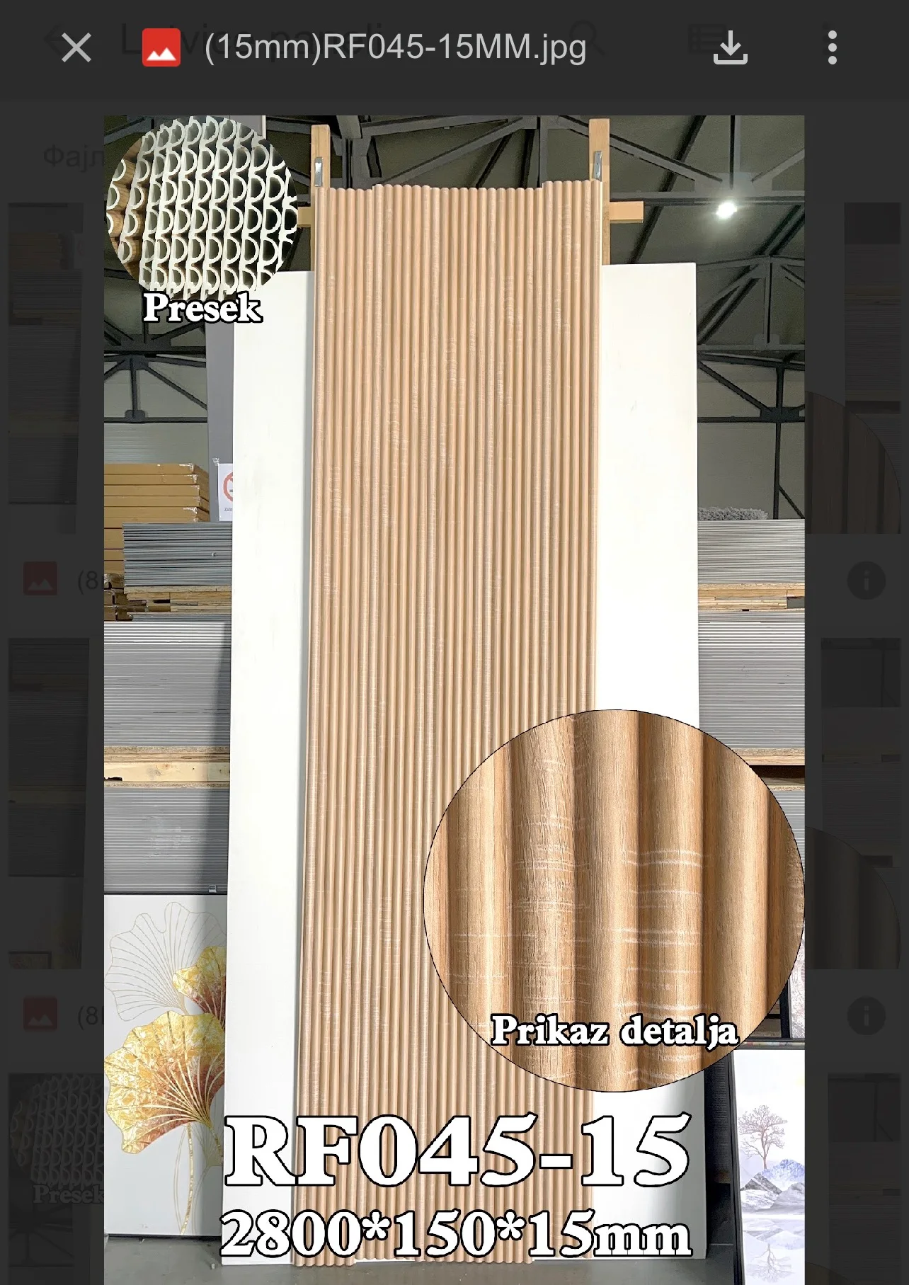 PVC letvica RF045-15MM