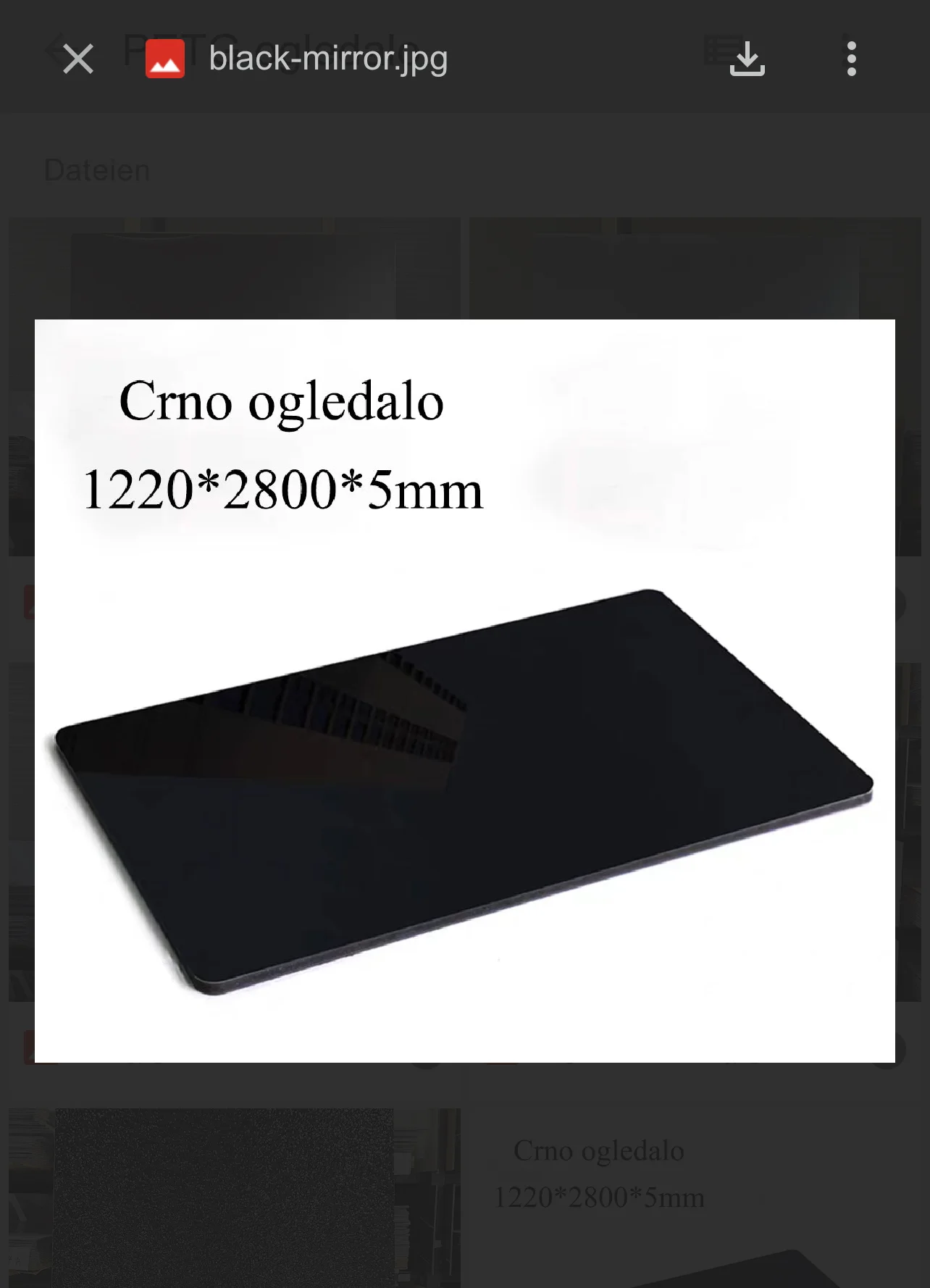 PVC panel imitacija ogledala BLACK-MIRROR