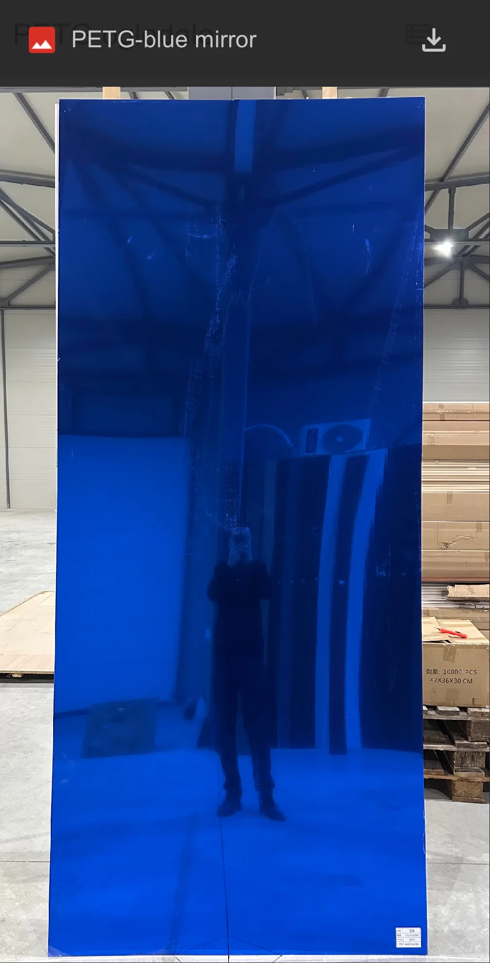 PVC panel imitacija ogledala BLUE-MIRROR