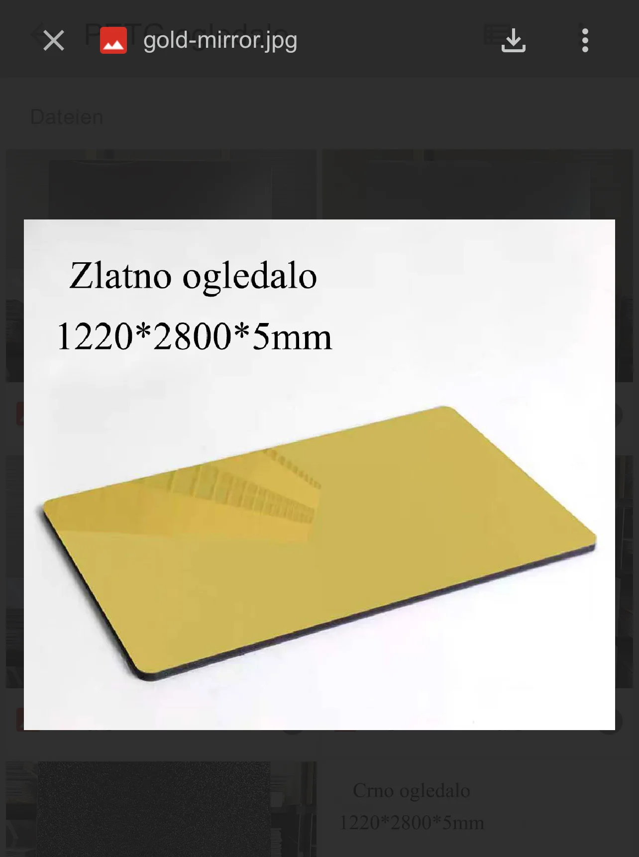 PVC panel imitacija ogledala GOLD-MIRROR