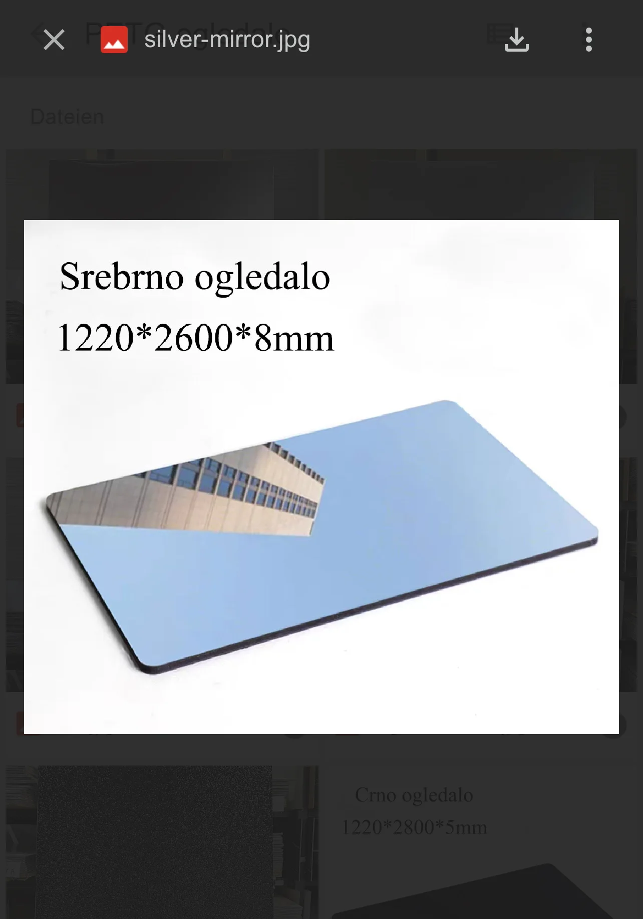 PVC panel imitacija ogledala SILVER-MIRROR