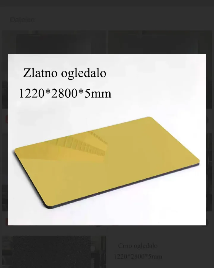 PVC panel imitacija ogledala GOLD-MIRROR
