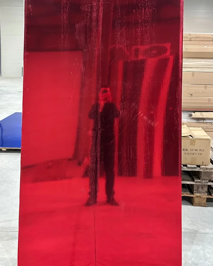 PVC panel imitacija ogledala RED-MIRROR