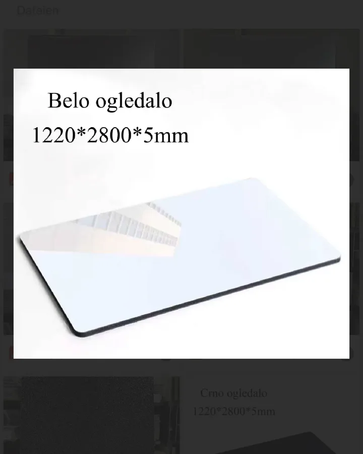 PVC panel imitacija ogledala WHITE-MIRROR